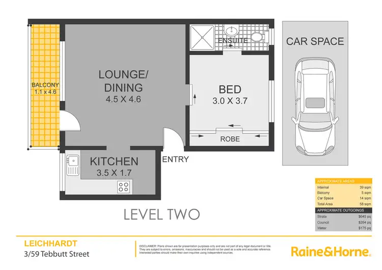 Floorplan of Homely apartment listing, 3/59 Tebbutt Street, Leichhardt NSW 2040