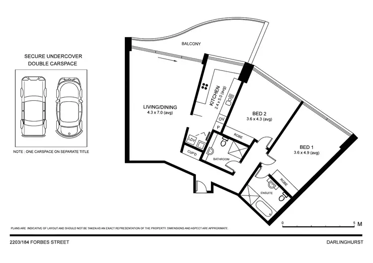 Floorplan of Homely apartment listing, 2203/184 Forbes Street, Darlinghurst NSW 2010