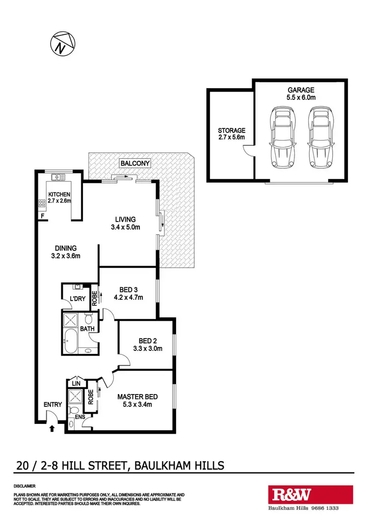 Floorplan of Homely apartment listing, 20/2-8 Hill Street, Baulkham Hills NSW 2153