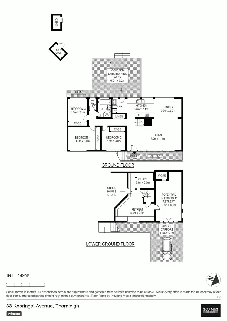 Floorplan of Homely house listing, 33 Kooringal Avenue, Thornleigh NSW 2120