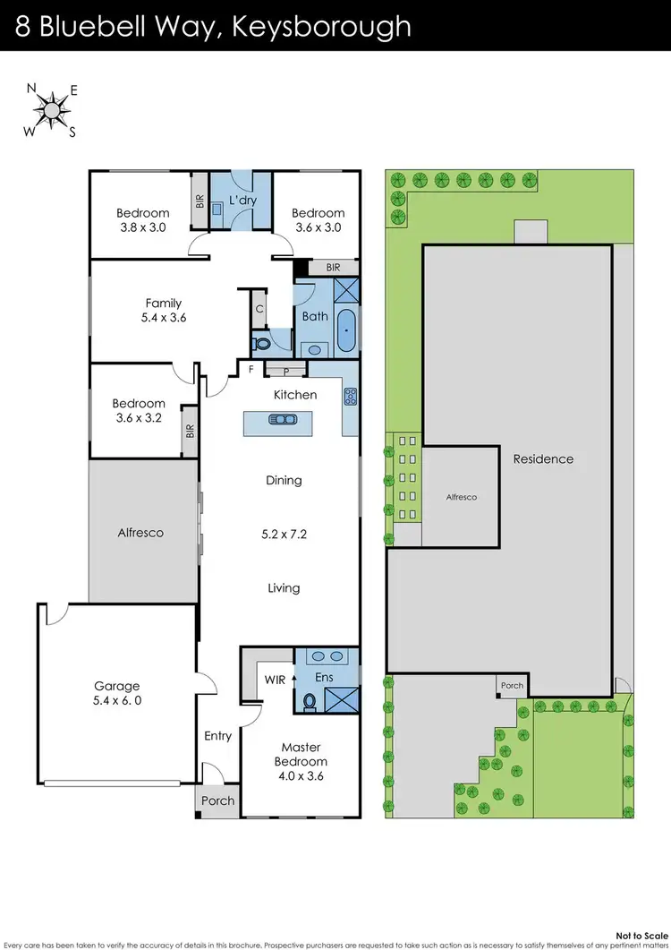 Floorplan of Homely house listing, 8 Bluebell Way, Keysborough VIC 3173