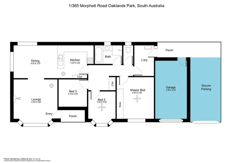 Floorplan of Homely unit listing, 1/365 Morphett Road, Oaklands Park SA 5046