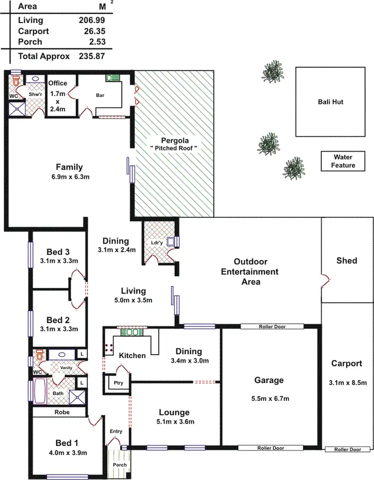 Floorplan of Homely house listing, 9 Manooka Road, Morphett Vale SA 5162