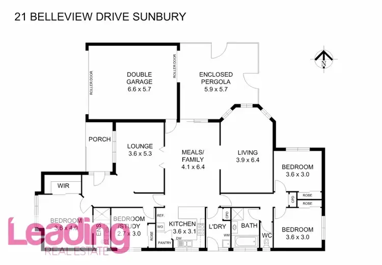 Floorplan of Homely house listing, 21 Belleview Drive, Sunbury VIC 3429