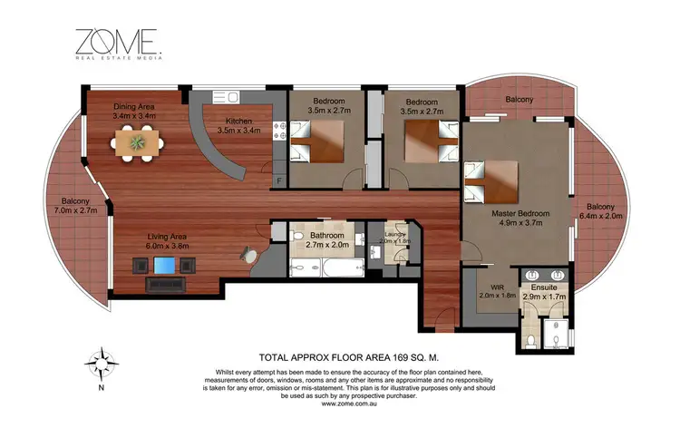 Floorplan of Homely apartment listing, Unit @ 125 Albatross Avenue, Mermaid Beach QLD 4218