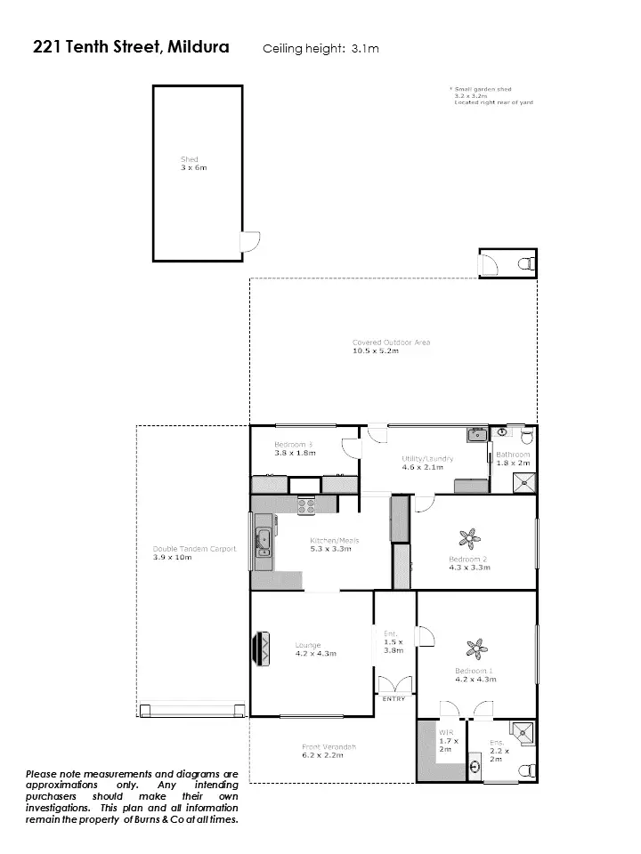 Floorplan of Homely house listing, 221 Tenth Street, Mildura VIC 3500