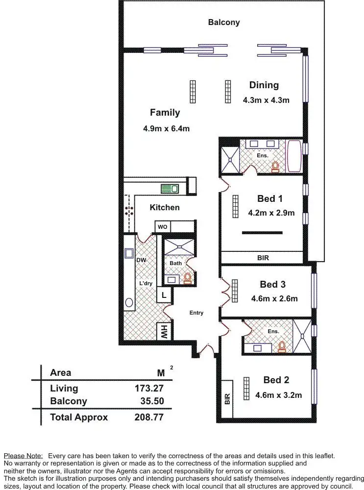 Floorplan of Homely apartment listing, 802/145 Brebner Drive, West Lakes SA 5021
