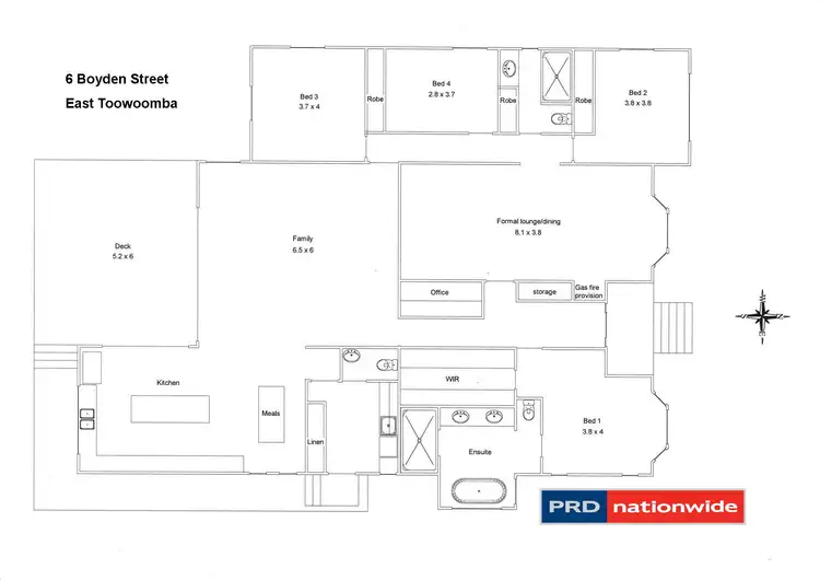 Floorplan of Homely house listing, 6 Boyden Street, East Toowoomba QLD 4350