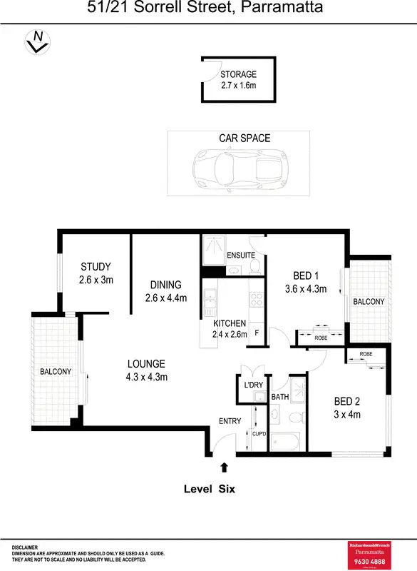 Floorplan of Homely unit listing, 51/21 Sorrell Street, Parramatta NSW 2150