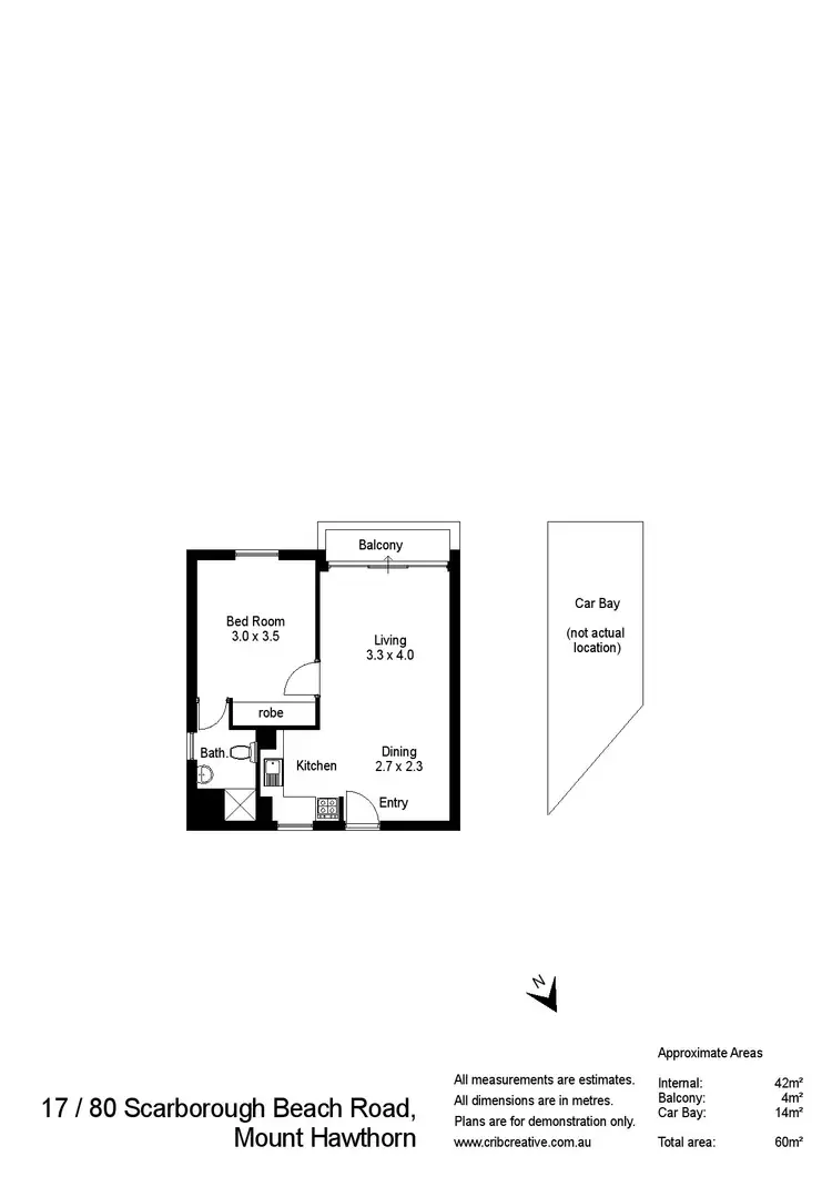 Floorplan of Homely apartment listing, 17/80 Scarborough Beach Road, Mount Hawthorn WA 6016
