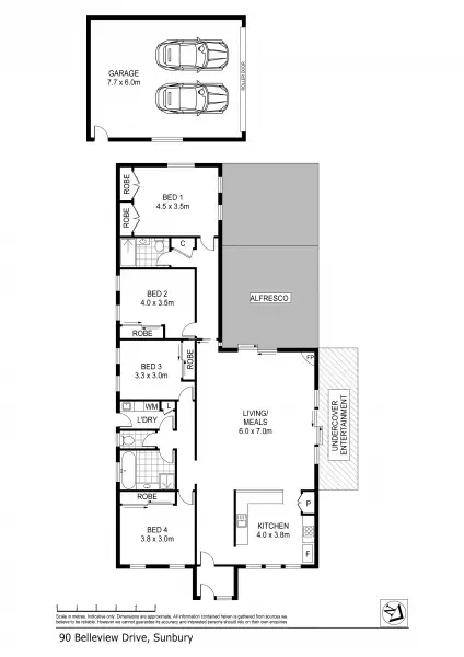 Floorplan of Homely house listing, 90 Belleview Drive, Sunbury VIC 3429
