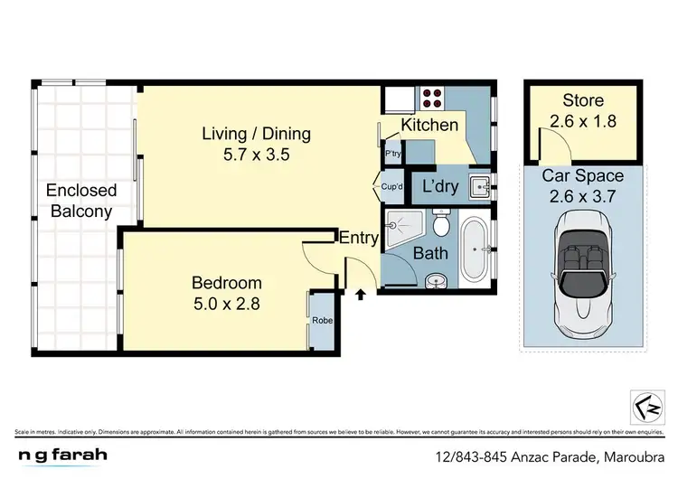 Floorplan of Homely apartment listing, 12/843-845 Anzac Parade, Maroubra NSW 2035