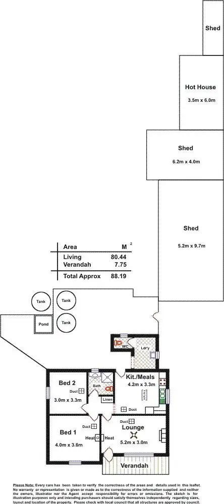 Floorplan of Homely house listing, 26 KUMNICK STREET, Lobethal SA 5241