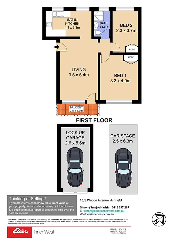 Floorplan of Homely unit listing, 15/8 Webbs Avenue, Ashfield NSW 2131