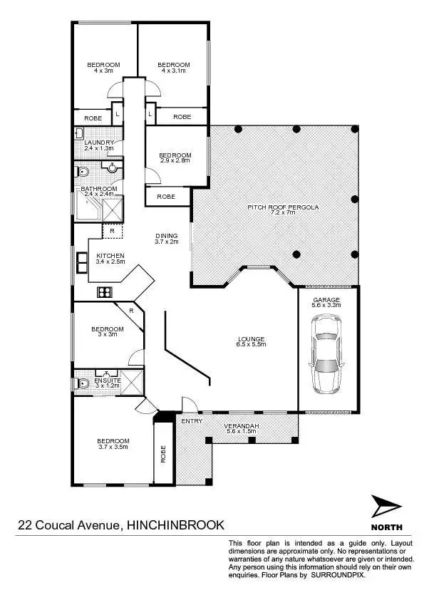 Floorplan of Homely house listing, 22 Coucal Avenue, Hinchinbrook NSW 2168