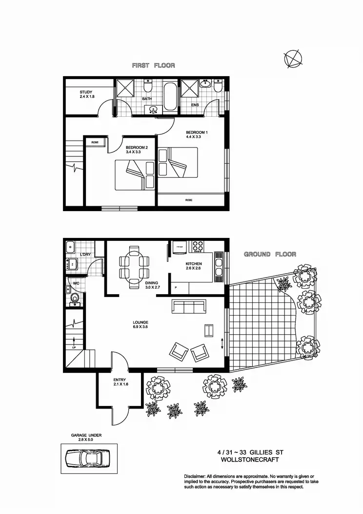 Floorplan of Homely apartment listing, 4/31-33 Gillies Street, Wollstonecraft NSW 2065