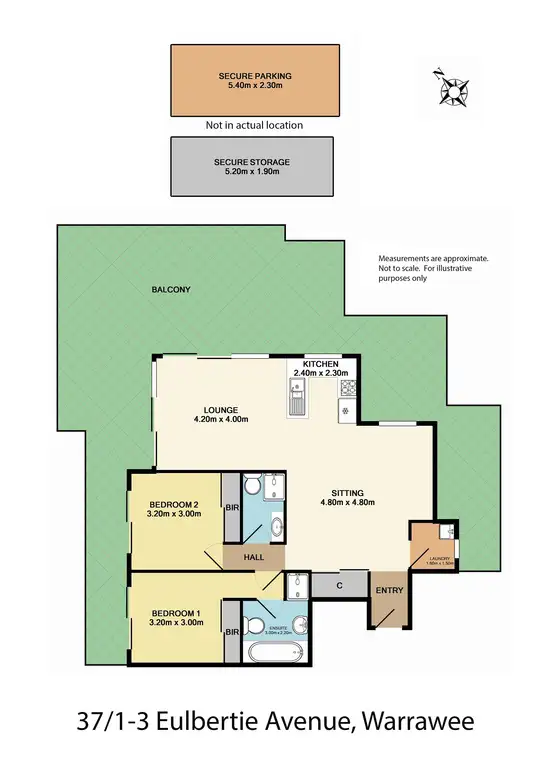 Floorplan of Homely apartment listing, 37/1-3 Eulbertie Avenue, Warrawee NSW 2074