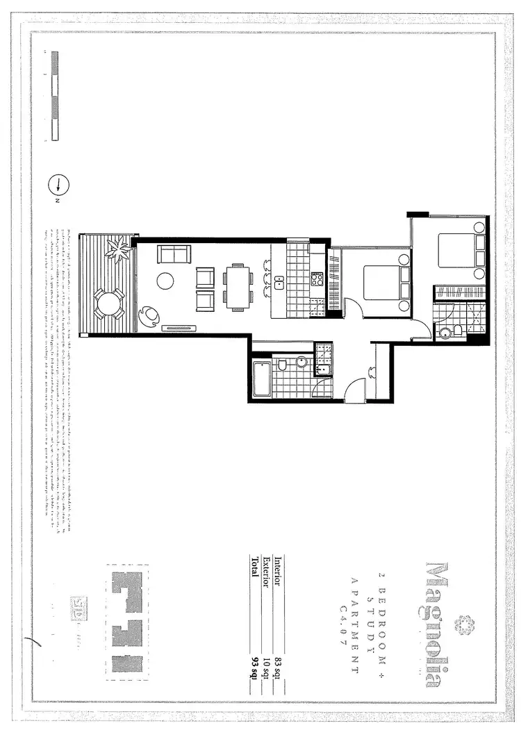 Floorplan of Homely apartment listing, C407/27-43 Little Street, Lane Cove NSW 2066
