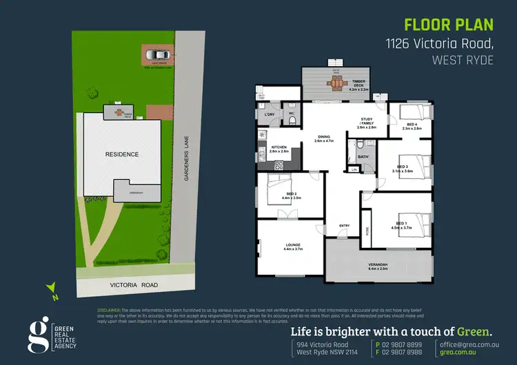 Floorplan of Homely house listing, 1126 Victoria Road ( Corner Gardeners Lane ), West Ryde NSW 2114