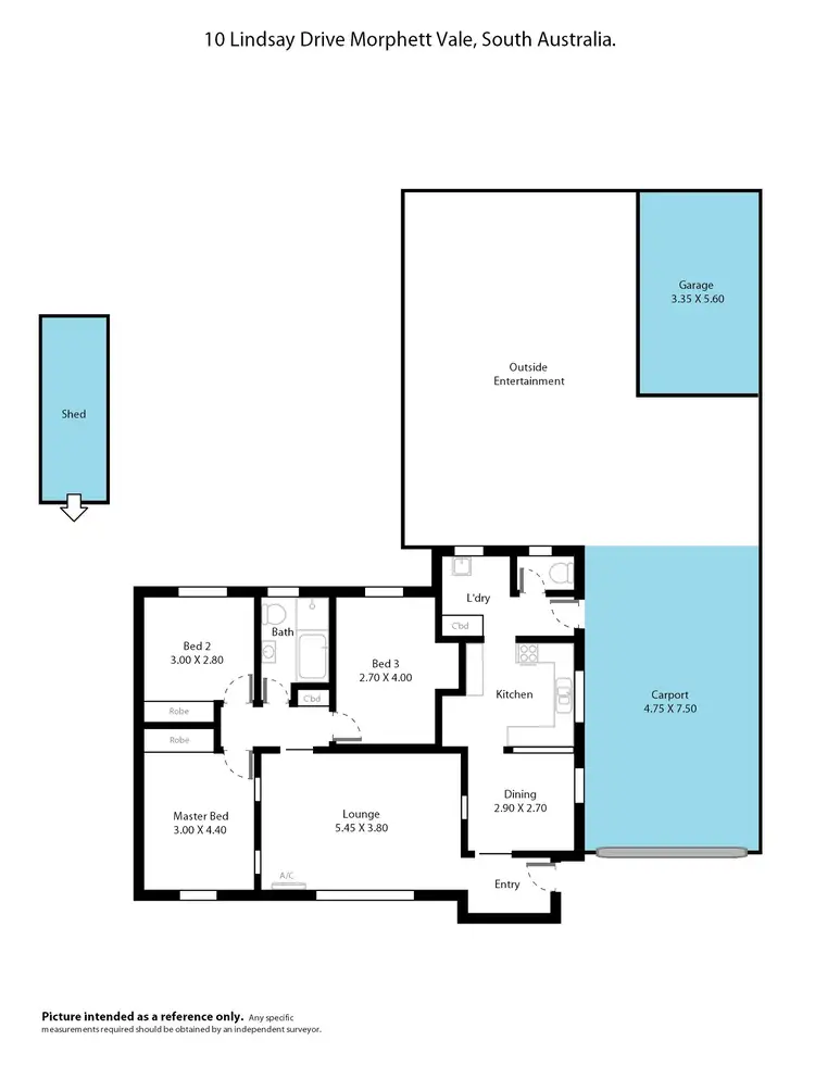 Floorplan of Homely house listing, 10 Lindsay Drive, Morphett Vale SA 5162