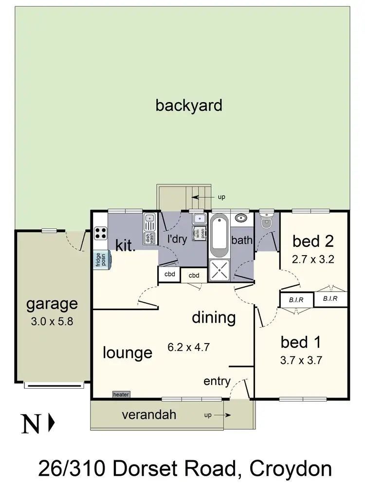 Floorplan of Homely unit listing, 26/310 Dorset Road, Croydon VIC 3136