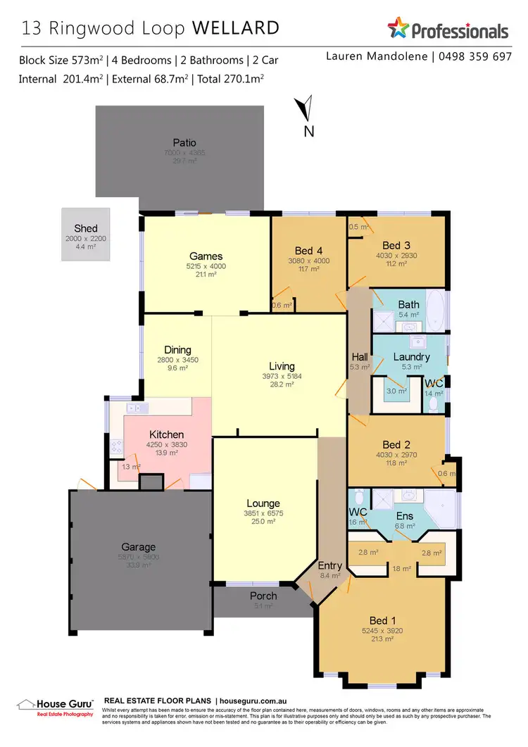Floorplan of Homely house listing, 13 Ringwood Loop, Wellard WA 6170