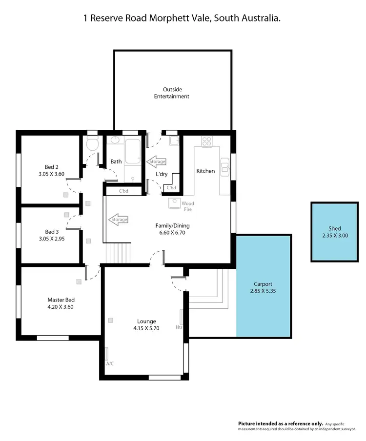 Floorplan of Homely house listing, 1 Reserve Parade, Morphett Vale SA 5162
