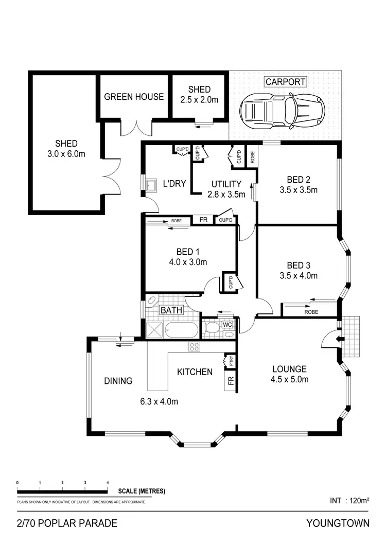 Floorplan of Homely unit listing, 2/70 Poplar Parade, Youngtown TAS 7249