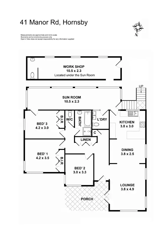 Floorplan of Homely house listing, 41 Manor Road, Hornsby NSW 2077
