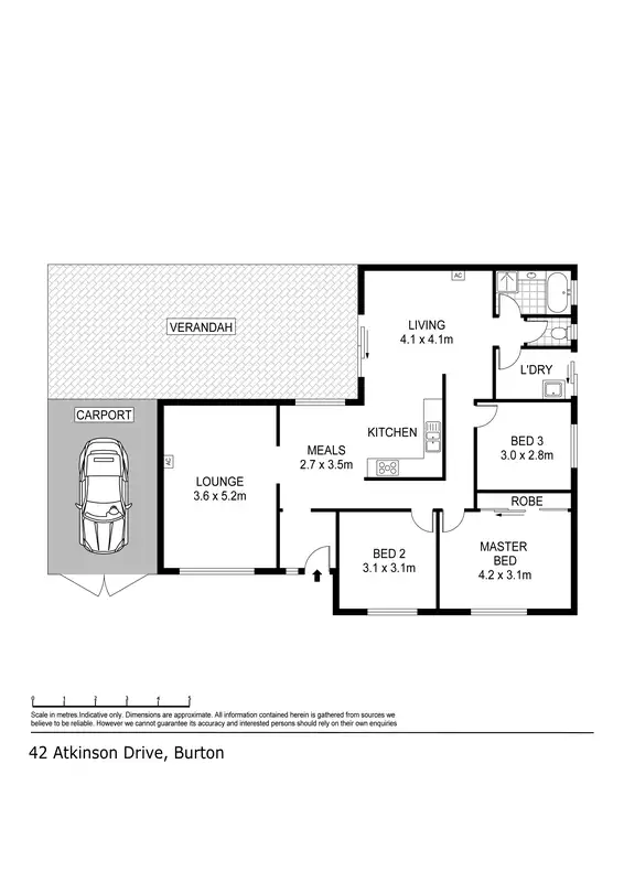 Floorplan of Homely house listing, 42 Atkinson Drive, Burton SA 5110