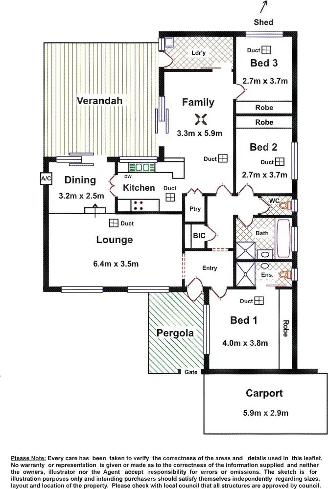 Floorplan of Homely house listing, 3 Karen Place, Athelstone SA 5076