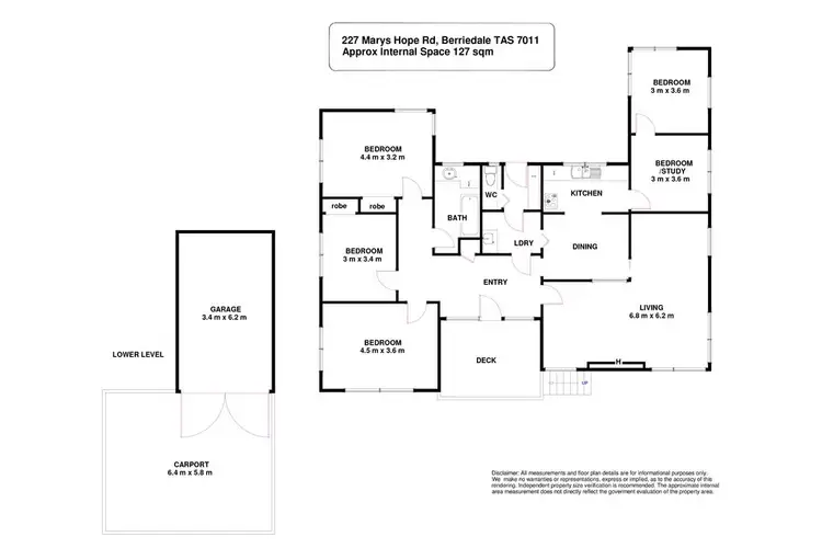 Floorplan of Homely house listing, 227 Marys Hope Road, Berriedale TAS 7011