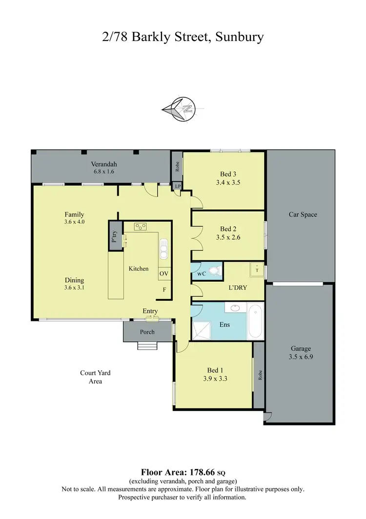 Floorplan of Homely unit listing, Unit 2/78 Barkly Street, Sunbury VIC 3429