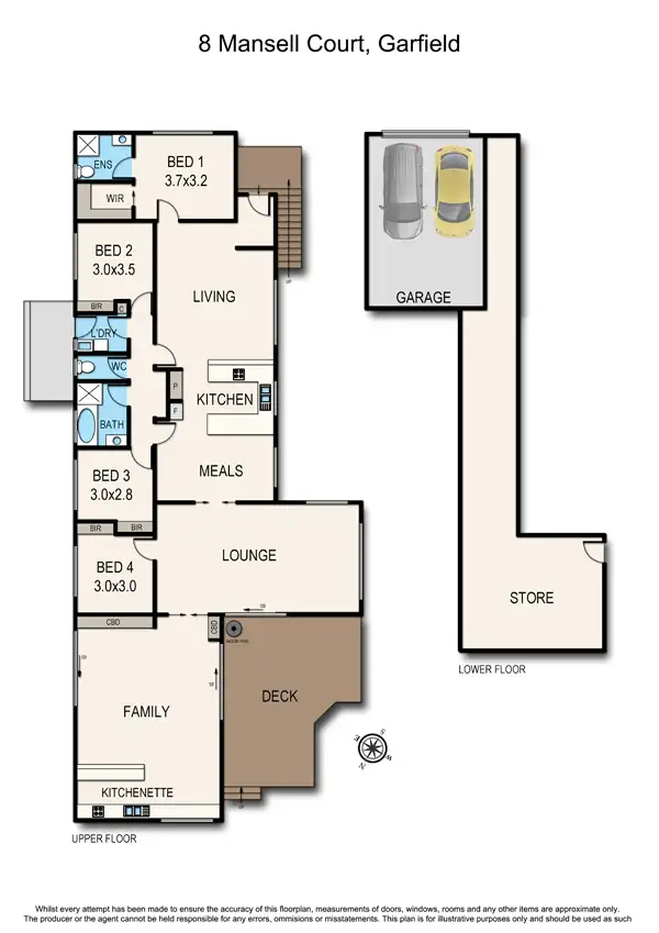 Floorplan of Homely house listing, 8 Mansell Court, Garfield VIC 3814