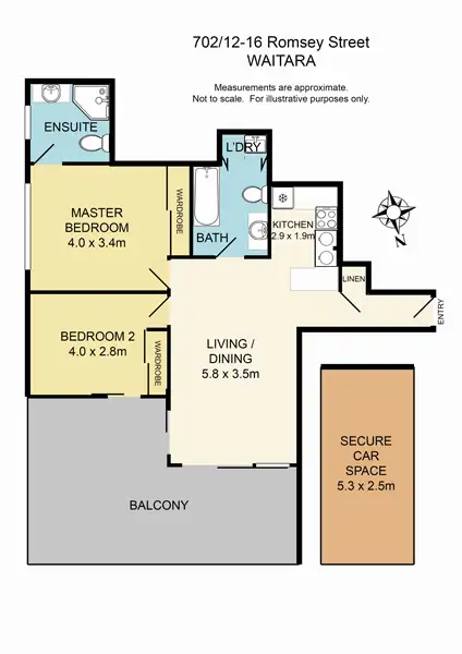 Floorplan of Homely apartment listing, 702/12-16 Romsey Streeet, Waitara NSW 2077
