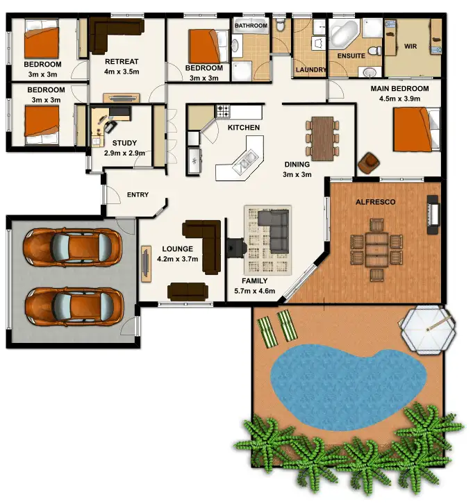 Floorplan of Homely house listing, 15 Utah Place, Parkinson QLD 4115