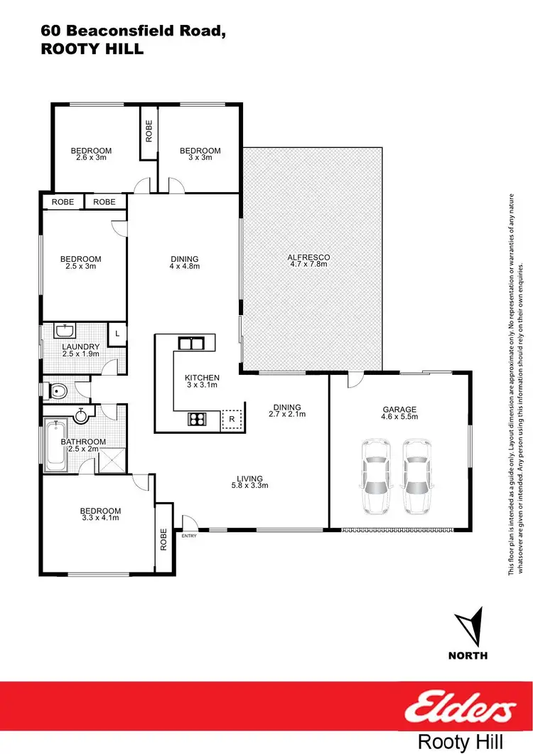 Floorplan of Homely house listing, 60 Beaconsfield Road, Rooty Hill NSW 2766