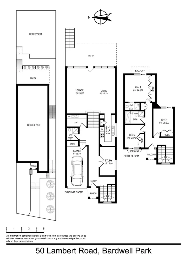 Floorplan of Homely semi-detached listing, 50 Lambert Road, Bardwell Park NSW 2207