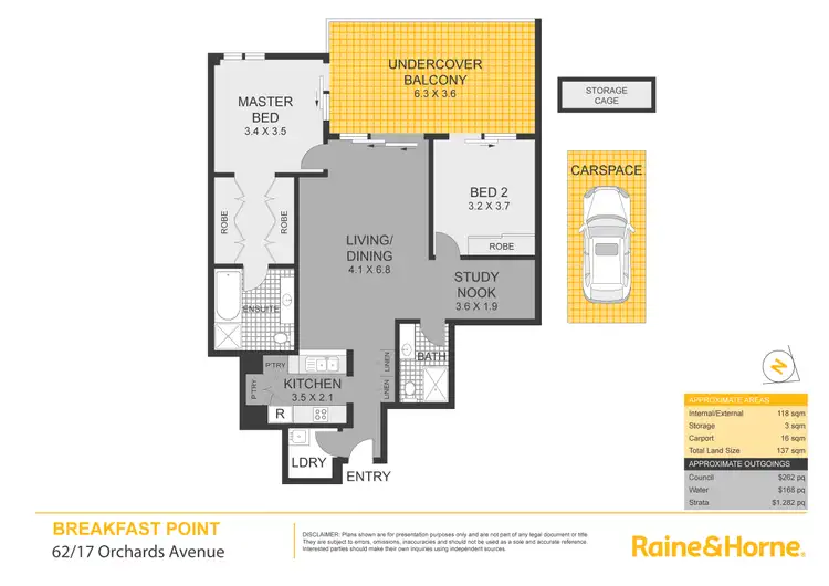 Floorplan of Homely apartment listing, 62/17 Orchards Avenue, Breakfast Point NSW 2137