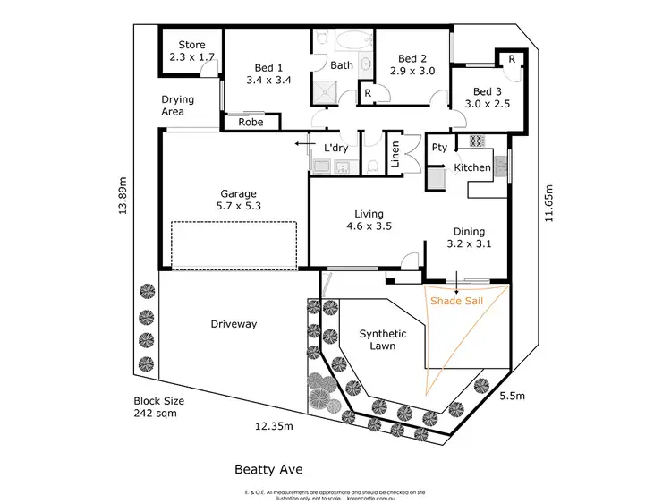 Floorplan of Homely villa listing, 112A Beatty Ave, East Victoria Park WA 6101