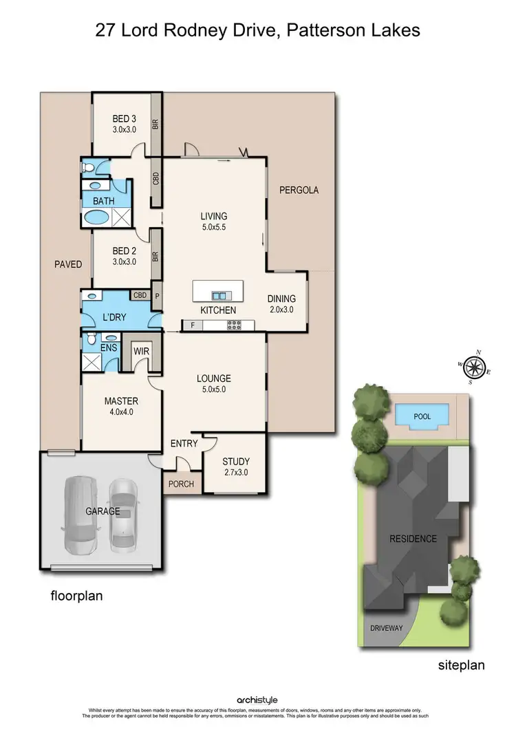 Floorplan of Homely house listing, 27 Lord Rodney Drive, Patterson Lakes VIC 3197