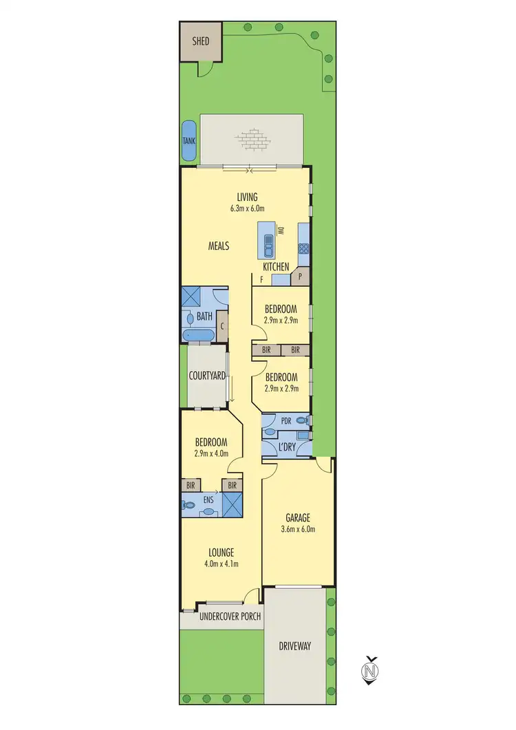 Floorplan of Homely unit listing, 1/59 O'Reilly Road, Tarneit VIC 3029