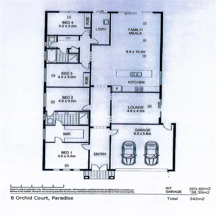 Floorplan of Homely house listing, 8 Orchid Court off Avenue Road, Paradise SA 5075