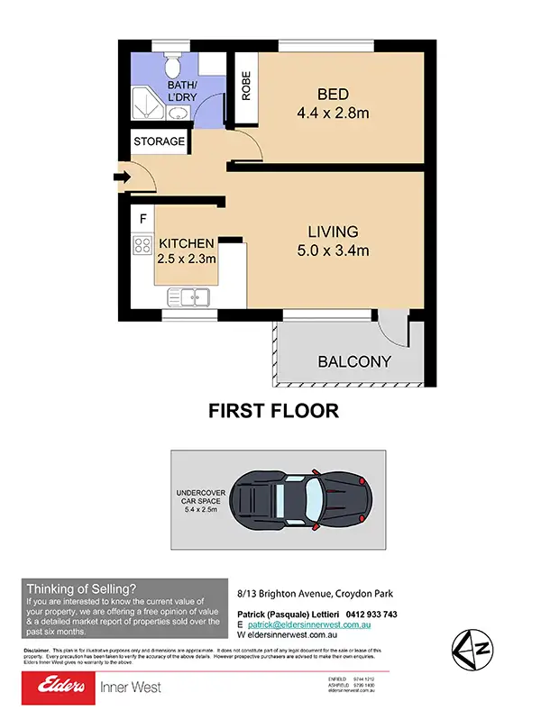 Floorplan of Homely unit listing, 8/13 Brighton Avenue, Croydon Park NSW 2133
