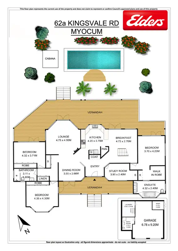 Floorplan of Homely rural property listing, # 62A Kingsvale Road, Myocum NSW 2481