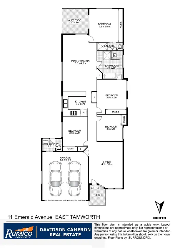 Floorplan of Homely house listing, 11 Emerald Avenue, Tamworth NSW 2340