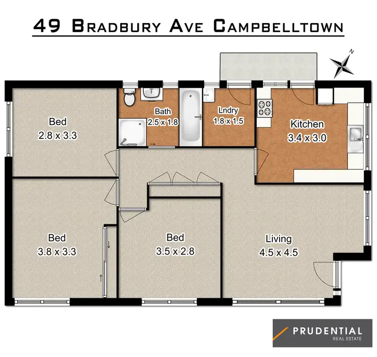 Floorplan of Homely house listing, 49 Bradbury Avenue, Campbelltown NSW 2560