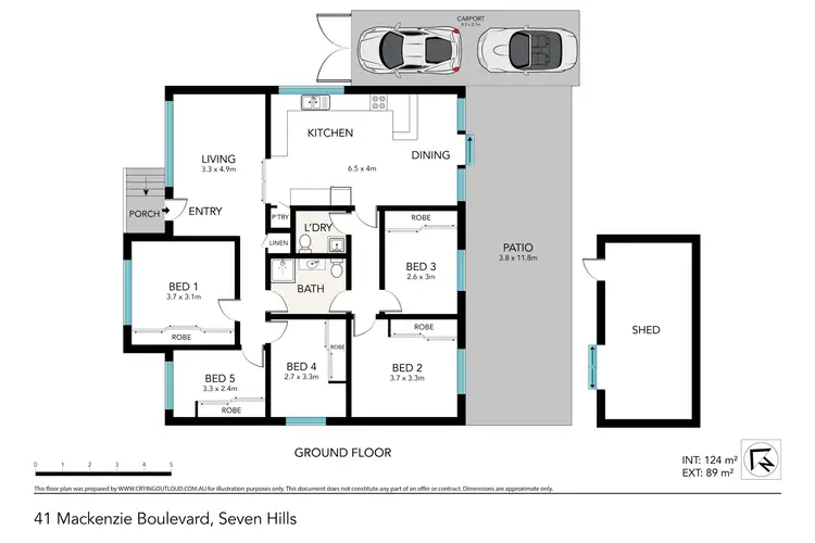 Floorplan of Homely house listing, 41 Mackenzie Boulevarde, Seven Hills NSW 2147