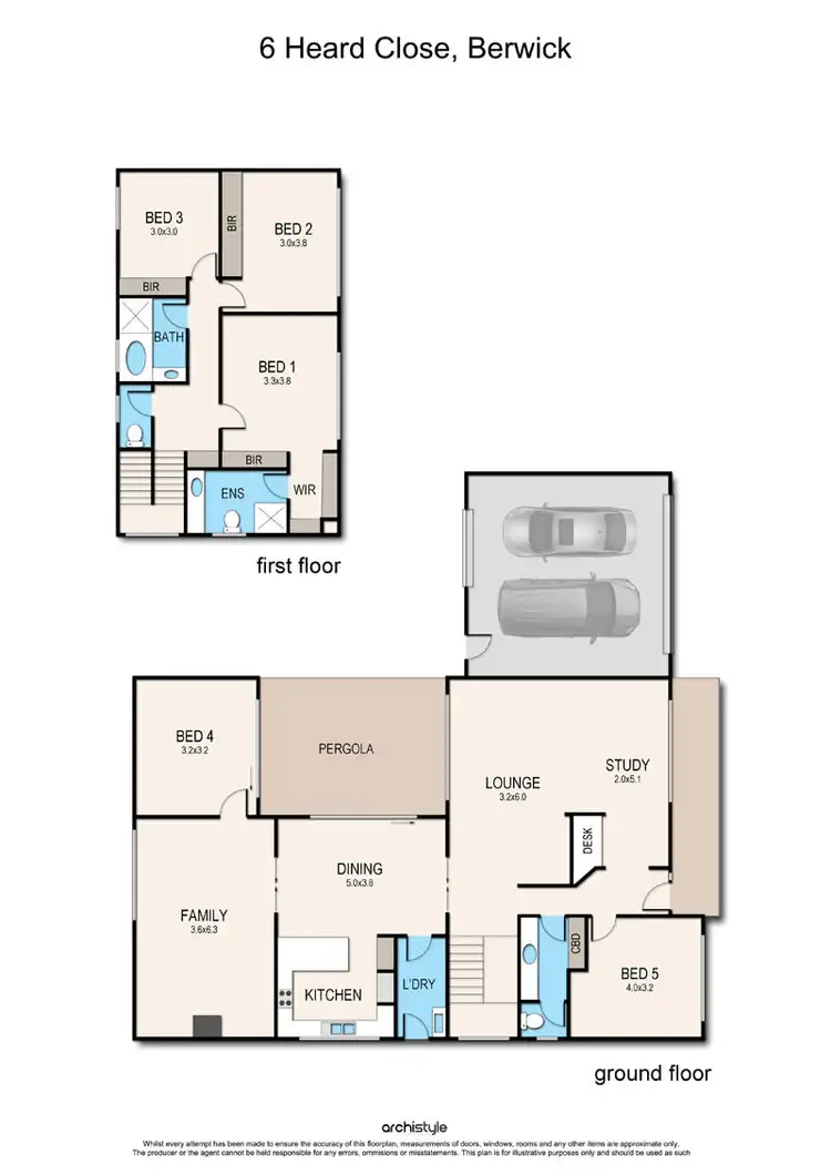 Floorplan of Homely house listing, 6 Heard Close, Berwick VIC 3806