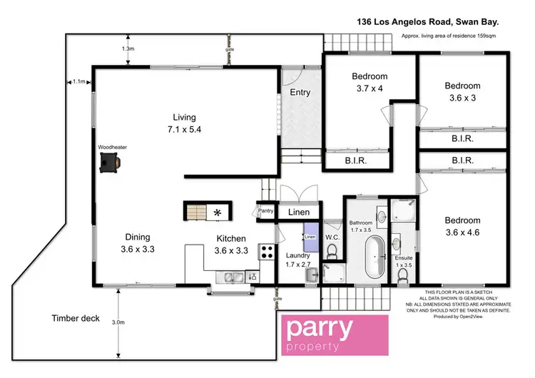 Floorplan of Homely house listing, 136 Los Angelos Road, Swan Bay TAS 7252